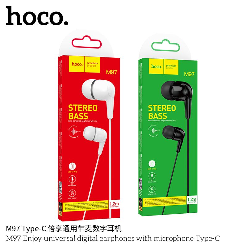 ( cổng Type C) Tai nghe kỹ thuật số đa năng Hoco M97 Enjoy có micrô Type-C