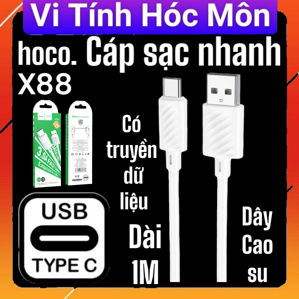 ( Type C) Cáp sạc nhanh 3.0A hoco x88