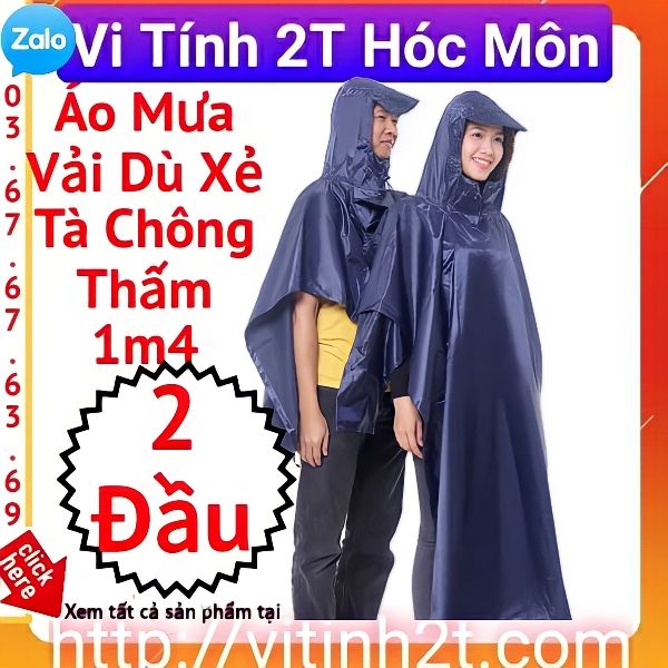 Áo mưa 2 đầu vải dù cao cấp