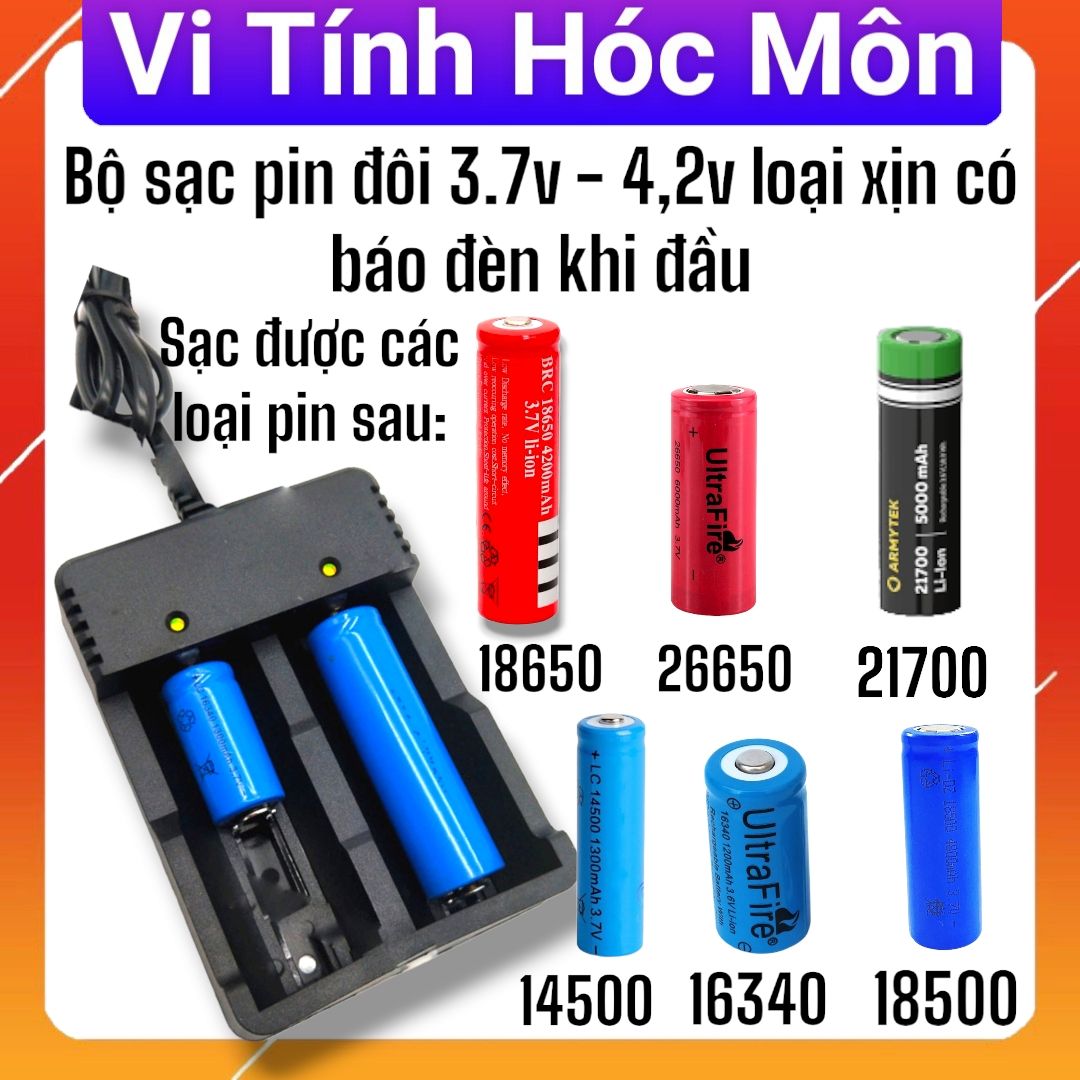 BỘ SẠC PIN ĐÔI CHUYÊN SẠC PIN 26650, PIN 18650, PIN 14500, 16340 LI-ION sạc pin 3,7v 4,2v 3.7v 4.2v