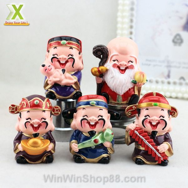 Bộ Tượng 5 Ông Thần Tài - Phúc -  Lộc -Thọ