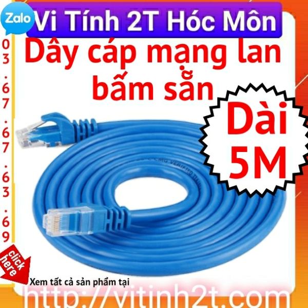 Cáp mạng bấm đầu sẵn dài 5m mét