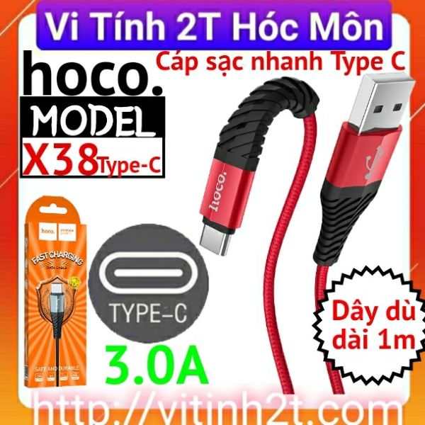 Cáp Sạc nhanh chính hãng Hoco X38 Type C 1m