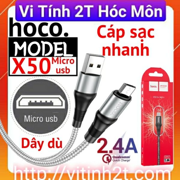 [micro usb] Cáp sạc nhanh Hoco X50 siêu bền micro usb