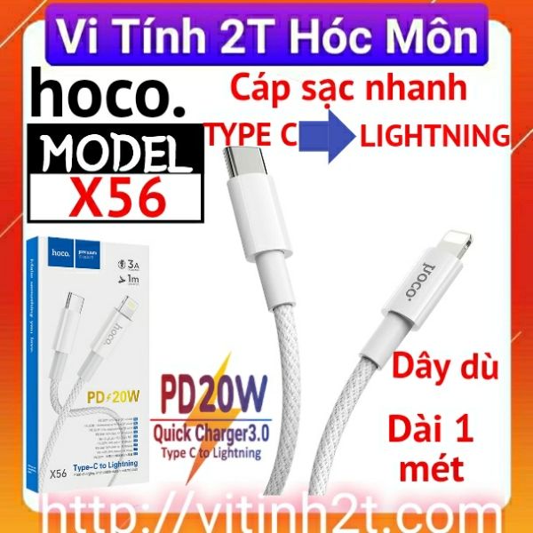 Cáp sạc nhanh PD20w Type-C to Lightning Hoco X56 1m