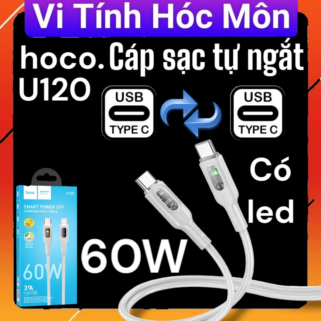 Cáp Sạc Type-C To Type-C Hoco U120 60w