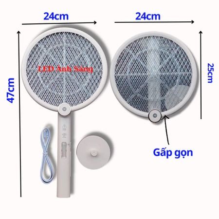 Cây Vợt Muỗi Thông Minh, Gấp Gọn 2in1 DP G839