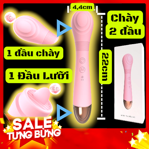 Chày rung Máy Rung 2 Đầu Liếm & Rung 24 Chế Độ – Kích Thích Kép | Máy Massage Cá Nhân | Đồ Chơi Tình Yêu | Silicon Cao Cấp | Pin Sạc USB | Chống Nước | Rechargeable Waterproof Silicone Vibrator 1100 50Db Vibrating Stick Massage | Hàng Chính Hãng | Giao Kí