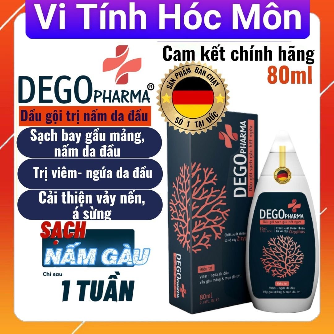 (Chính hãng) Dầu gội trị nấm da đầu hết ngứa Dego PHARMA 80ml