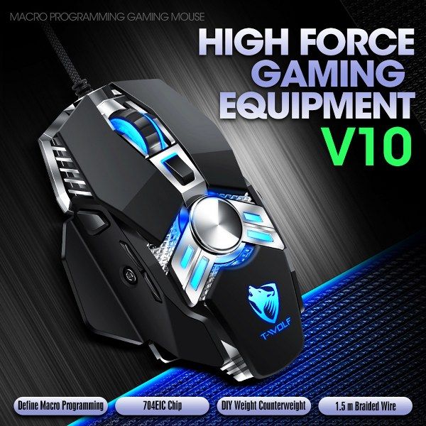 Chuột có dây USB T-WOLF V10 GAMING