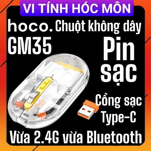 Chuột không dây im lặng chế độ kép Hoco GM35 General (phiên bản dùng pin)