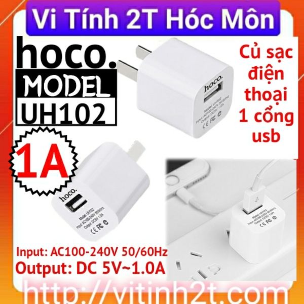 Củ sạc Hoco UH102 Hàng chính hãng cốc sạc cóc sạc