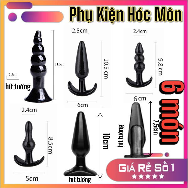 Đồ chơi khiêu dâm 6 món tập luyện hậu môn | Bộ dụng cụ huấn luyện hậu môn silicon | Plug hậu môn mở rộng kích thích | Anal Training Set cho cặp đôi | Đồ chơi tình dục hậu môn silicon | Thiết bị cắm hậu môn cao cấp | Kích thích hậu môn cho nam nữ | Bộ đồ c