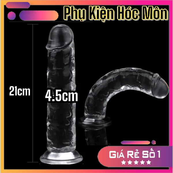Dương vật giả 21cm Eggless | Đường kính 4,5cm | Không bi trứng | Silicon siêu mềm | Uốn dẻo 360 độ | Kích thích chân thật | Đồ chơi tình yêu cao cấp | An toàn da | Dễ vệ sinh | Giá tốt | Giao kín đáo | Vi Tính Hóc MônDương vật giả 21cm Eggless | Đường kín