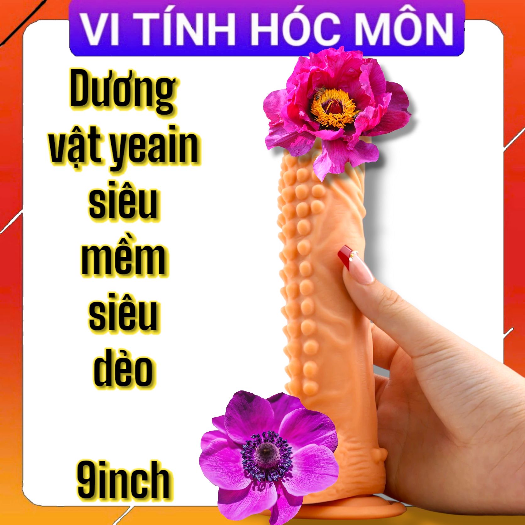 Dương vật giả YEAIN Enduro Blaster mềm dẻo gai mềm độc lạ 9.5 inch