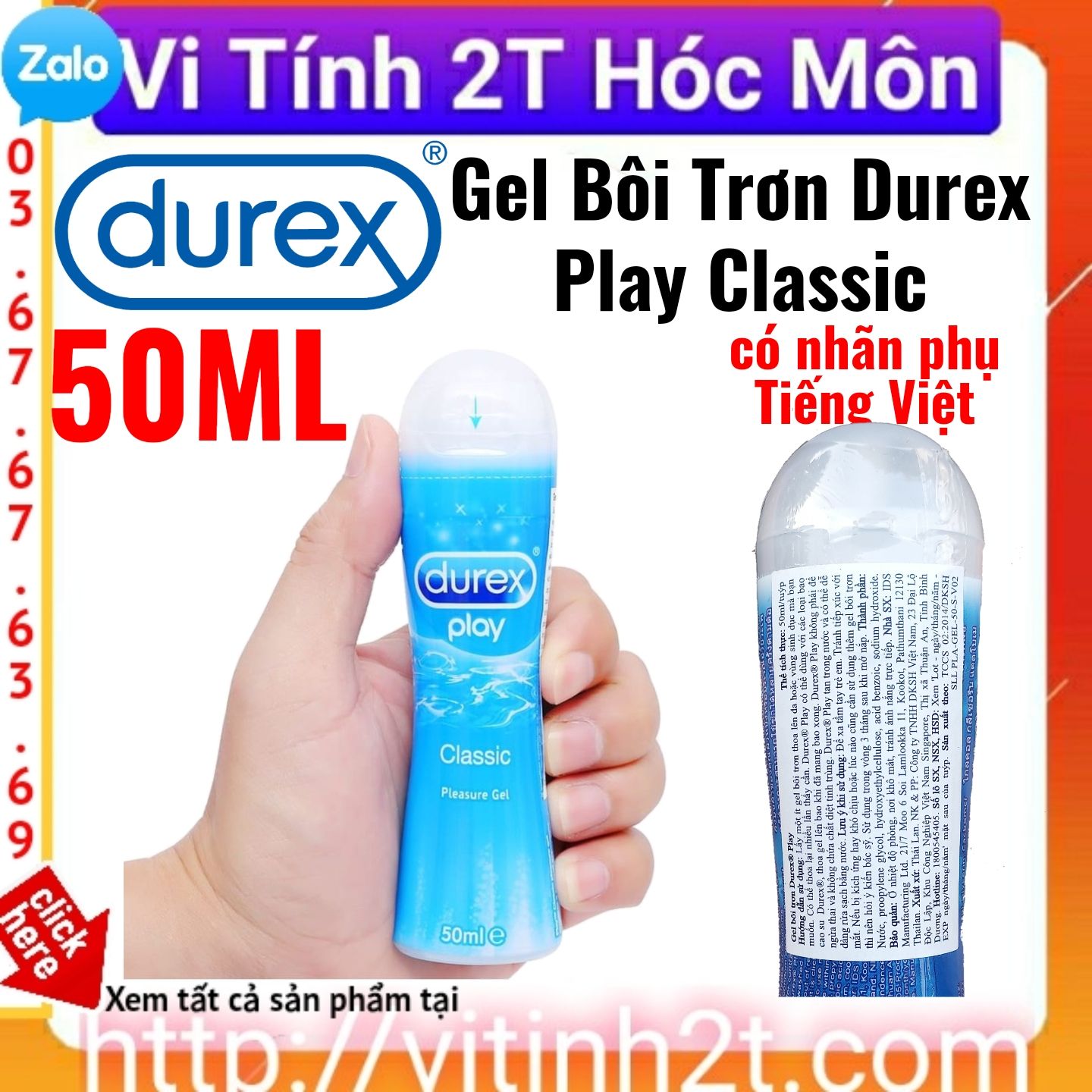 Gel Bôi Trơn Durex Play Classic 50ml