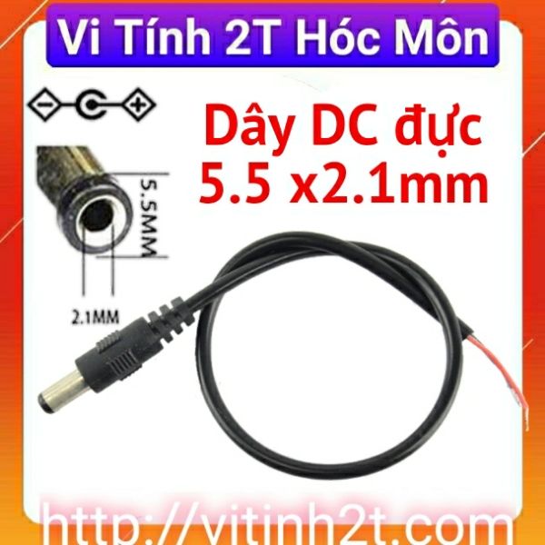 Jack Kết Nối Nguồn Đực Cái 5.5 DC 12/24V Cho Camera, LED