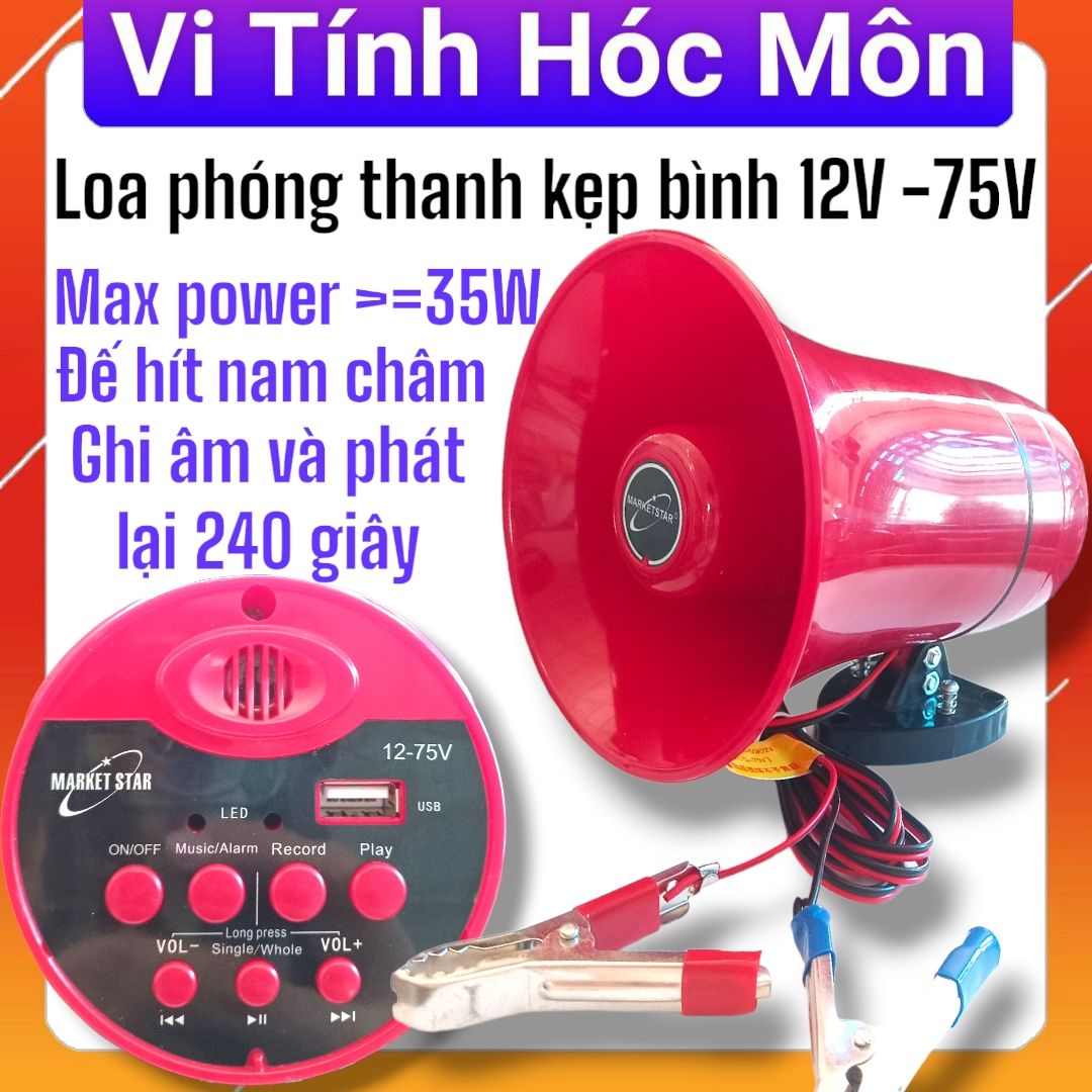 LOA PHÓNG THANH KẸP BÌNH 12V MS11-006