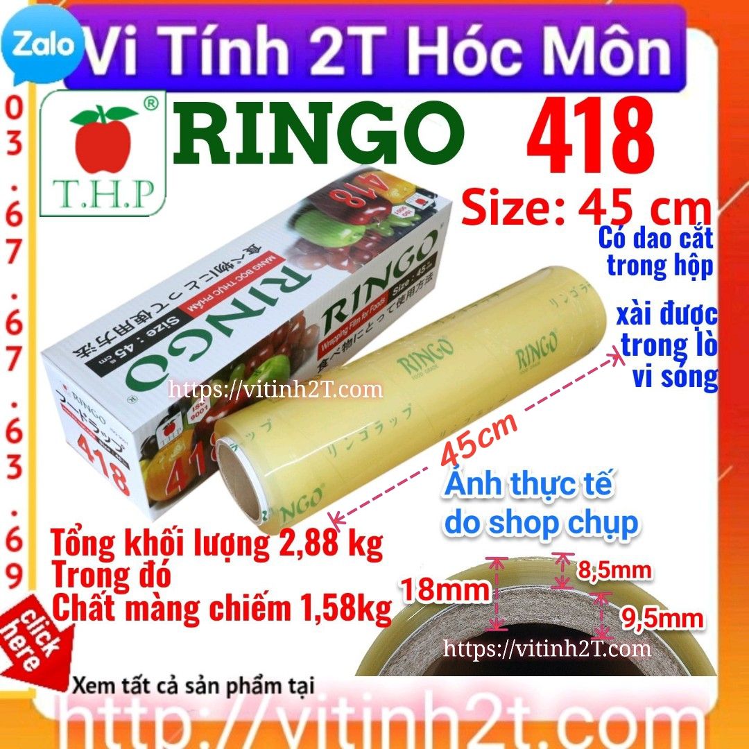 Màng bọc thực phẩm Ringo 418 khổ 45cm