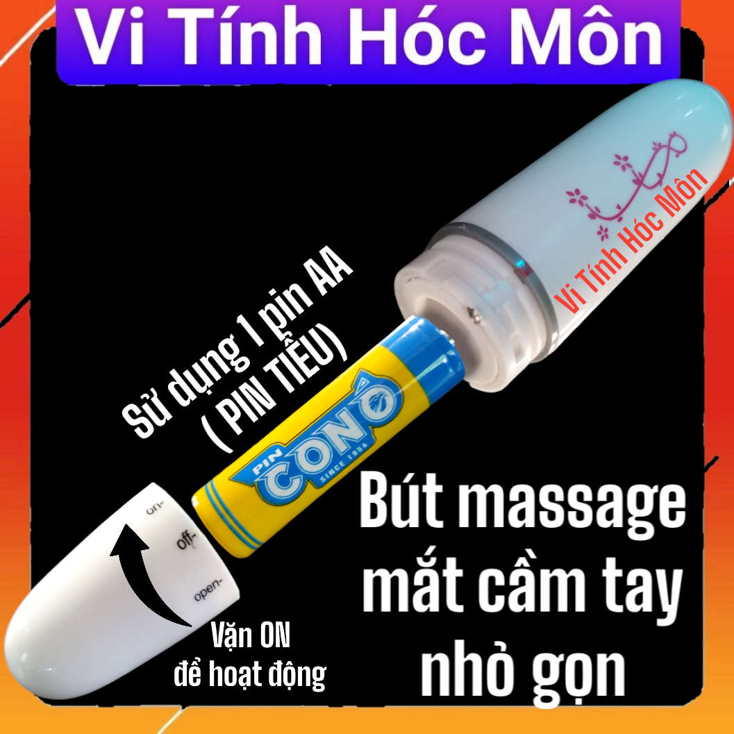 Máy massage rung cực phê hình bút massage mắt mini cầm tay