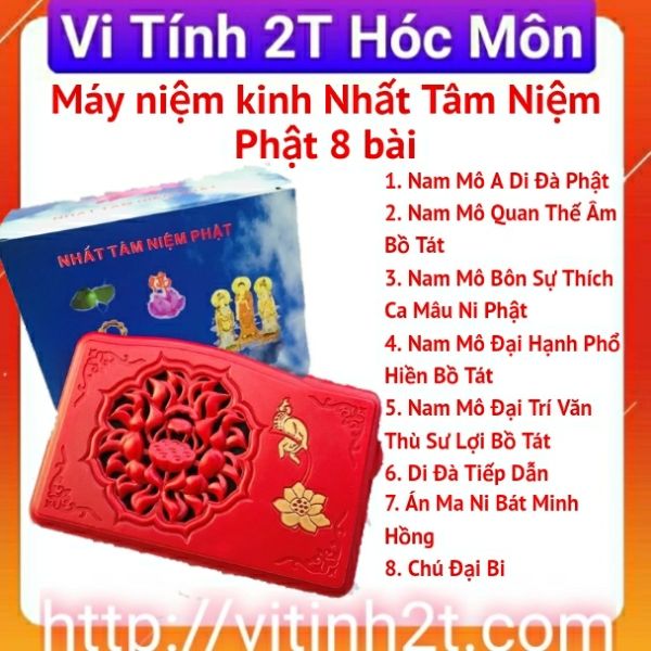 Máy nghe pháp mặc định 8 bài niệm phật không sử dụng thẻ.