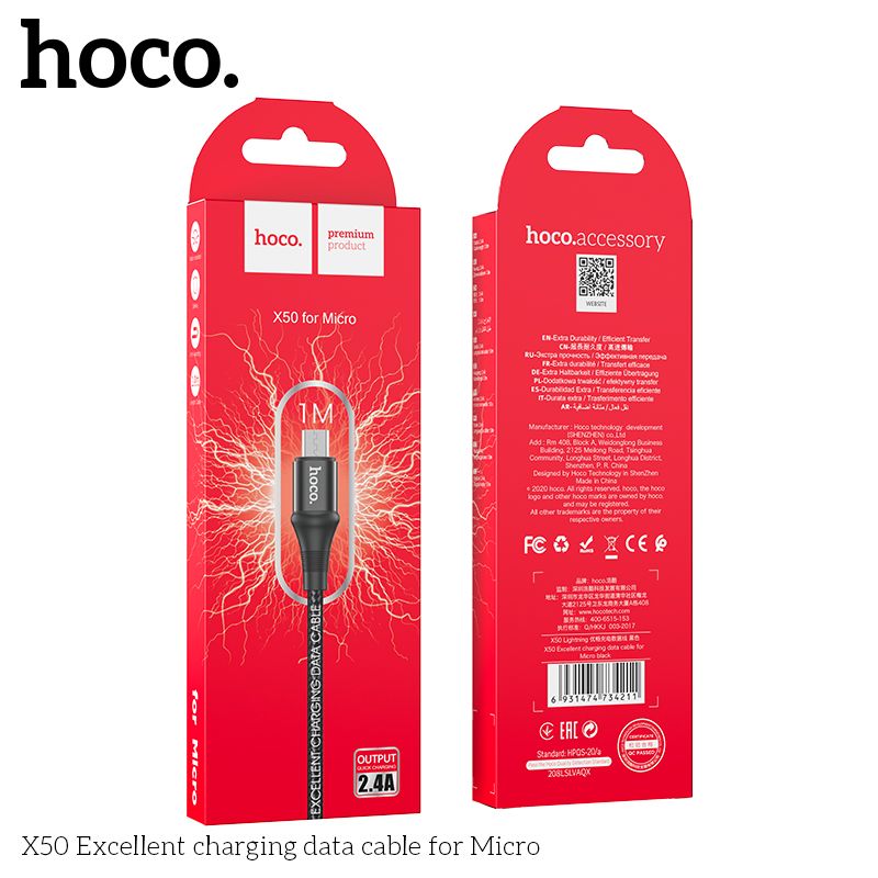 [micro usb] Cáp sạc nhanh Hoco X50 siêu bền micro usb
