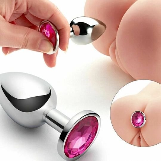 Phích Cắm Hậu Môn Kim Loại Đá Tròn Mỏ Neo Size Nhỏ | Đồ Chơi Tình Yêu | Vi Tính Hóc Môn