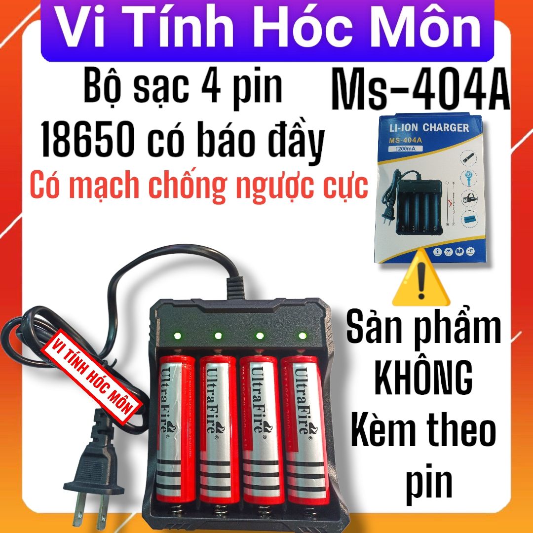 sạc pin 18650 4 pin 3.7-4.2V phích cắm tiện lợi có đèn báo đầy tự ngắt