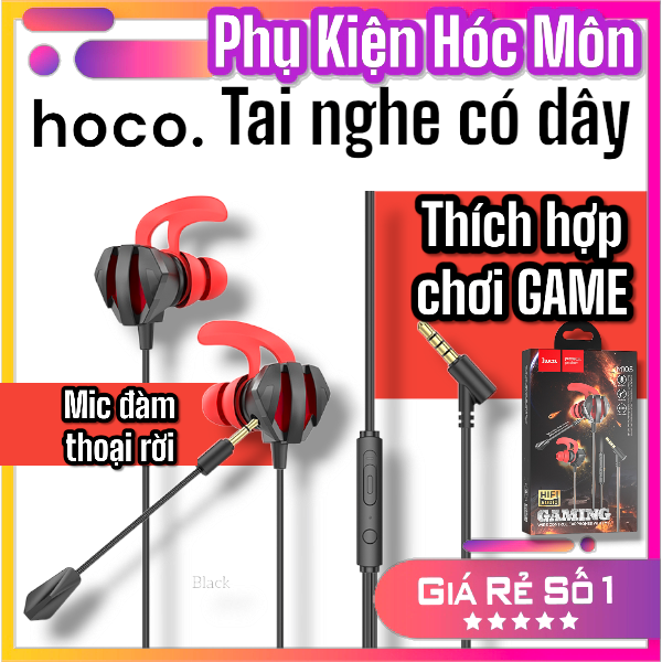 Tai nghe chơi game hoco M105 gaming wire control earphone with mic hóc môn