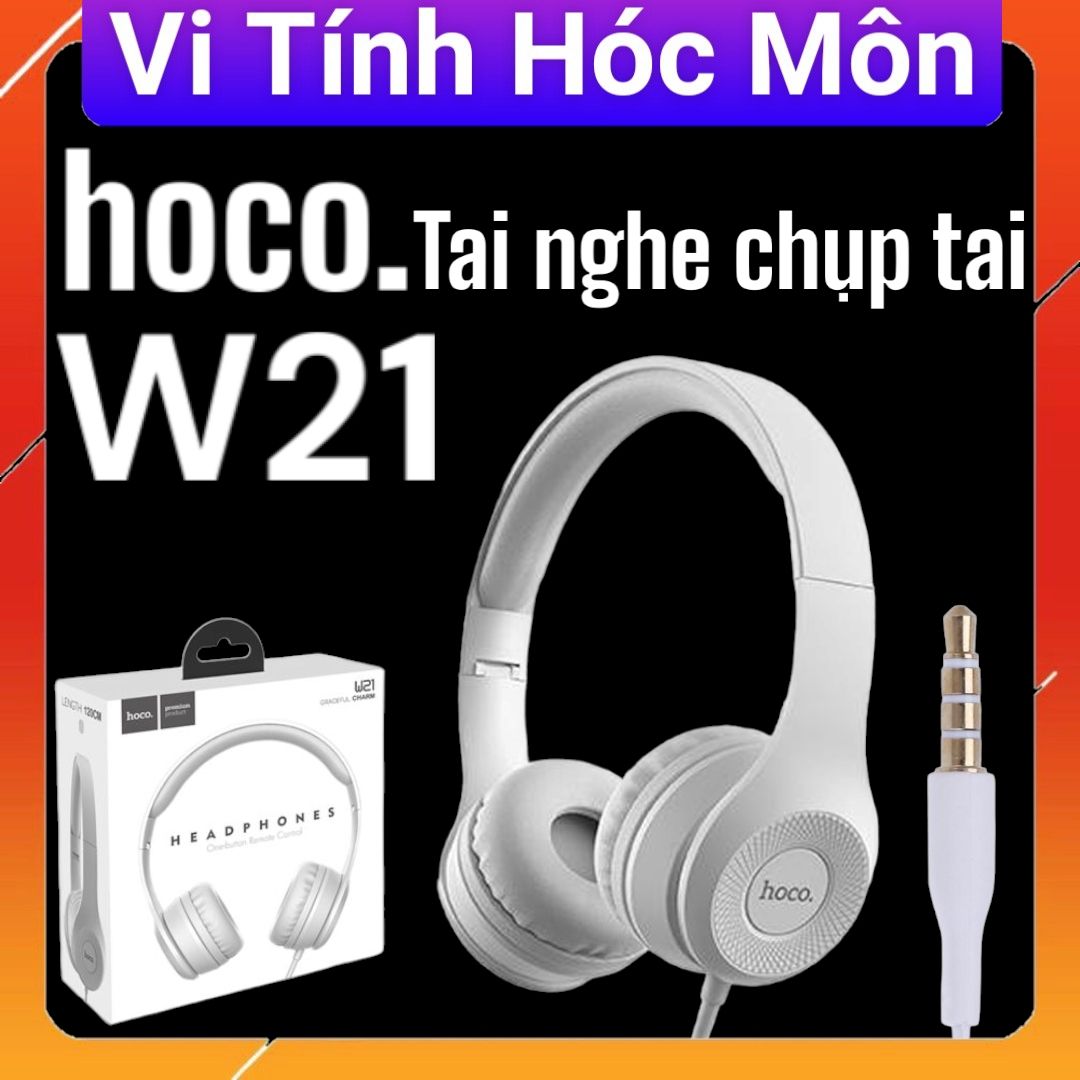 Tai Nghe Chụp Tai Có Dây Hoco W21 Hàng Nhập Khẩu Chính Hãng headphone