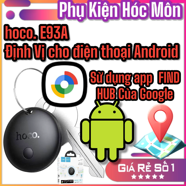 Thiết bị định vị Hoco E93A | Hỗ trợ Định Vị cho Android tiện lợi | Công nghệ Airtag theo dõi thông minh | Thiết bị chống thất lạc đa năng | Định vị chính xác thời gian thực | Phụ kiện Hoco chính hãng | Vi Tính Hóc Môn
