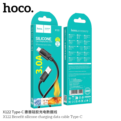( USB - TYPE C) Cáp sạc dữ liệu silicon siêu dẻo Benefit Hoco X122 Type-C