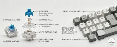 1 cái Nút switch box bàn phím cơ thay thế cho phím cơ | Switch test bàn phím cơ tiện lợi | Bộ thử switch keyboard chuyên nghiệp | Dụng cụ test switch cơ giá rẻ | Switch box mini nhỏ gọn | Phụ kiện bàn phím cơ cao cấp | Dễ thay thế switch nhanh chóng | Phù