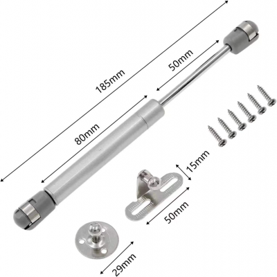 1 Cây Ben Hơi Trợ Lực Nâng Yên Xe Máy 100N Dài 27cm, Ty Xylanh Chống Cửa Tủ Kèm Pát Và Ốc Lắp