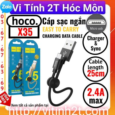 [Micro usb] Cáp sạc ngắn 25cm hoco x35 2.4A