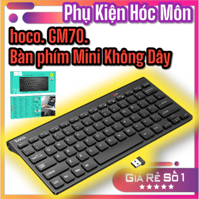 Bàn phím mini không dây Hoco GM70 Dragon | Bàn phím Bluetooth 2.4G phiên bản tiếng Anh | Bàn phím nhỏ gọn tiện dụng | Bàn phím chơi game – văn phòng | Kết nối ổn định, độ trễ thấp | Phụ kiện máy tính cao cấp | Mua bàn phím chính hãng giá tốt | Vi Tính Hóc