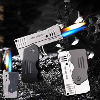 BẬT LỬA 2IN1 HÌNH SÚNG 2 LỬA (LỬA NGỌN VÀ LỬA HOẢ TIỄN) - (XÀI GAS)