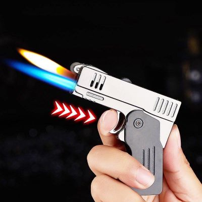 BẬT LỬA 2IN1 HÌNH SÚNG 2 LỬA (LỬA NGỌN VÀ LỬA HOẢ TIỄN) - (XÀI GAS)