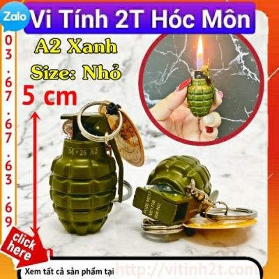 BẬT LỬA - MÓC KHÓA HÌNH TRÁI LỰU ĐẠN A2 XANH (SIZE NHỎ) - (XÀI GAS