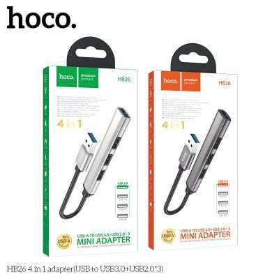 Bộ chuyển đổi Hoco 4 trong 1 HB26 (USB sang USB3.0+USB2.0 3)