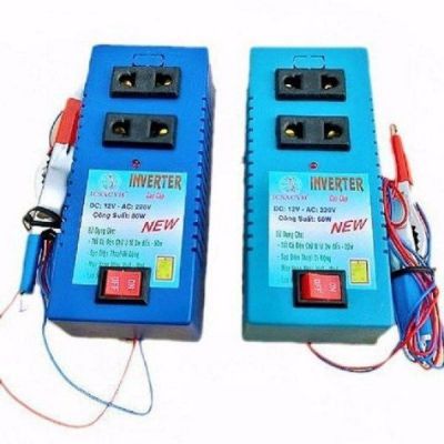 Bộ đảo điện 12v ra 220v 60w - ra 2 ổ cắm