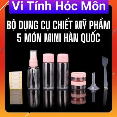BỘ DỤNG CỤ CHIẾT MỸ PHẨM 5 MÓN MINI HÀN QUỐC