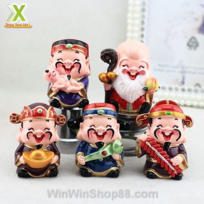 Bộ Tượng 5 Ông Thần Tài - Phúc -  Lộc -Thọ