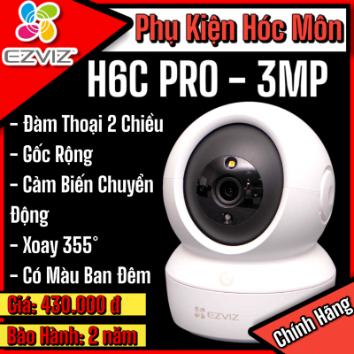 ( có VAT ) Camera Ezviz Xoay 360 Trong Nhà H6C Pro - 3MP