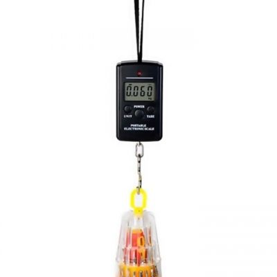 Cân Điện Tử Mini Cầm Tay 40kg Cân Hành Lý Có Móc Treo Và Thước Đo Độ Chính Xác Cao - 40kg