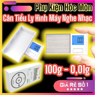Cân kỹ thuật số 100g - 0,01g SUPER MINI | Cân bỏ túi điện tử nhỏ gọn | Nền tảng thép không gỉ có đèn nền | Cân tiểu ly mini hình MP3 | Cân chính xác cao 0.01g | Dụng cụ đo lường tiện dụng | Vi Tính Hóc Môn