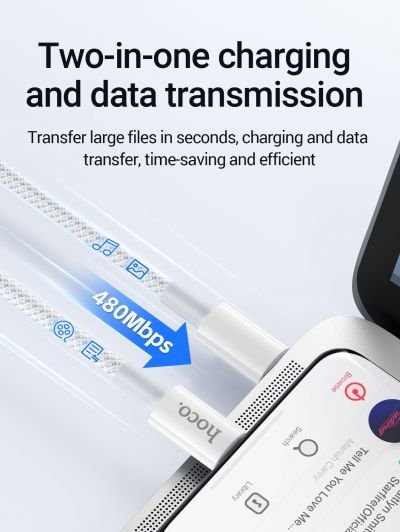 Cáp sạc dữ liệu Hoco X56 chính hãng 60W | Cáp Type-C sang Type-C sạc nhanh | Truyền dữ liệu tốc độ cao | Dây bền chắc lõi đồng tinh khiết | Vi Tính Hóc Môn