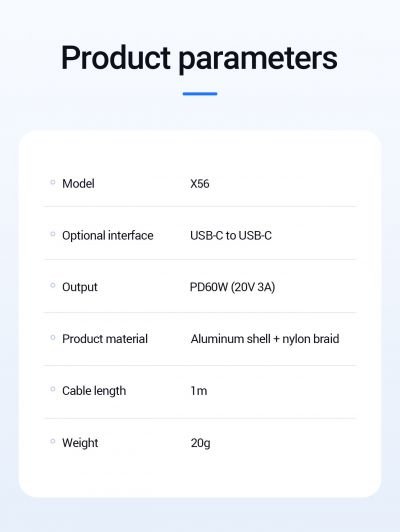 Cáp sạc dữ liệu Hoco X56 chính hãng 60W | Cáp Type-C sang Type-C sạc nhanh | Truyền dữ liệu tốc độ cao | Dây bền chắc lõi đồng tinh khiết | Vi Tính Hóc Môn
