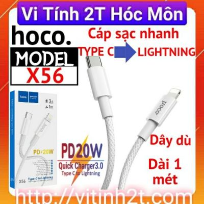 Cáp sạc nhanh PD20w Type-C to Lightning Hoco X56 1m
