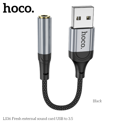 SOUND CARD ÂM THANH NGOÀI USB SANG 3.5 HOCO LS36 FRESH